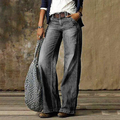 Lina - Jeans anchos de estilo retro