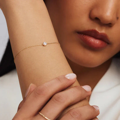 Cléa Pulsera con Piedra Moissanite | Oro