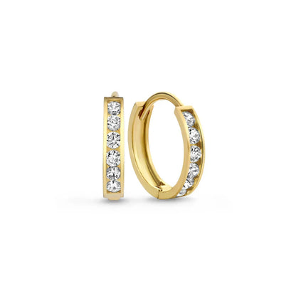 Dara Brillane Conjunto de Aretes con Piedra | Oro