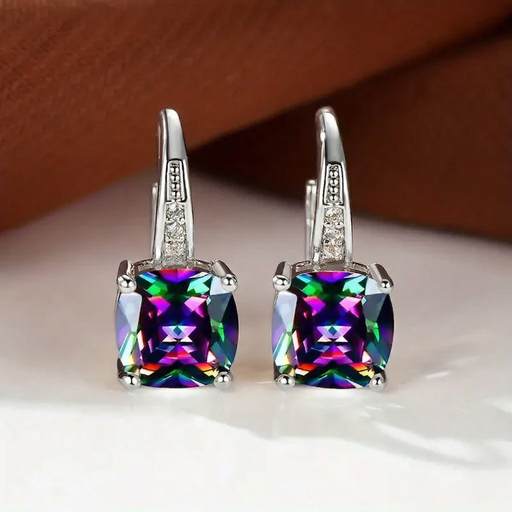 <p>Aretes de Aro con Piedra Mística | Oro</p>