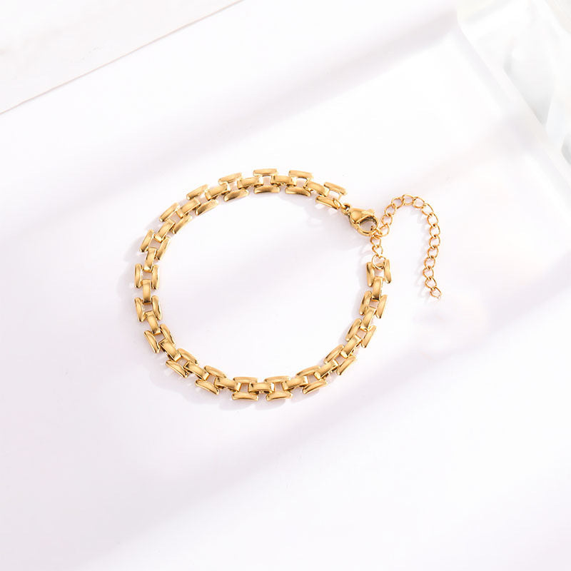 <strong>Pulsera de Cadena con Reloj | Oro</strong>