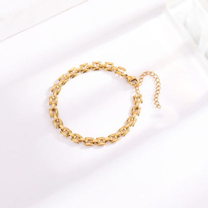 <strong>Pulsera de Cadena con Reloj | Oro</strong>