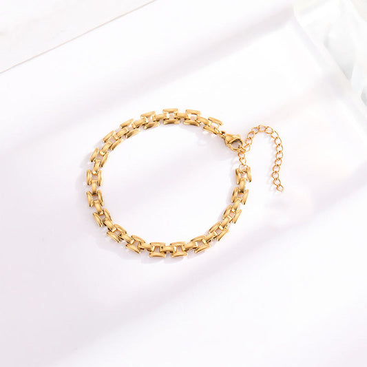 <strong>Pulsera de Cadena con Reloj | Oro</strong>