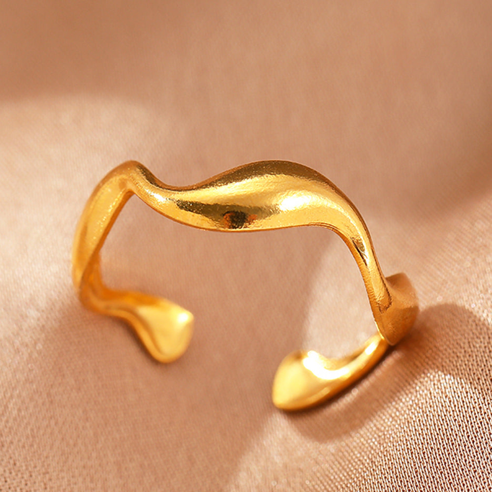 Elyra Anillo Flujo Líquido | Oro