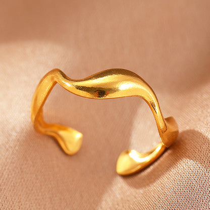Elyra Anillo Flujo Líquido | Oro
