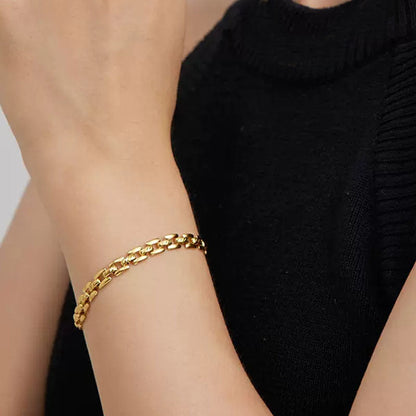<strong>Pulsera de Cadena con Reloj | Oro</strong>