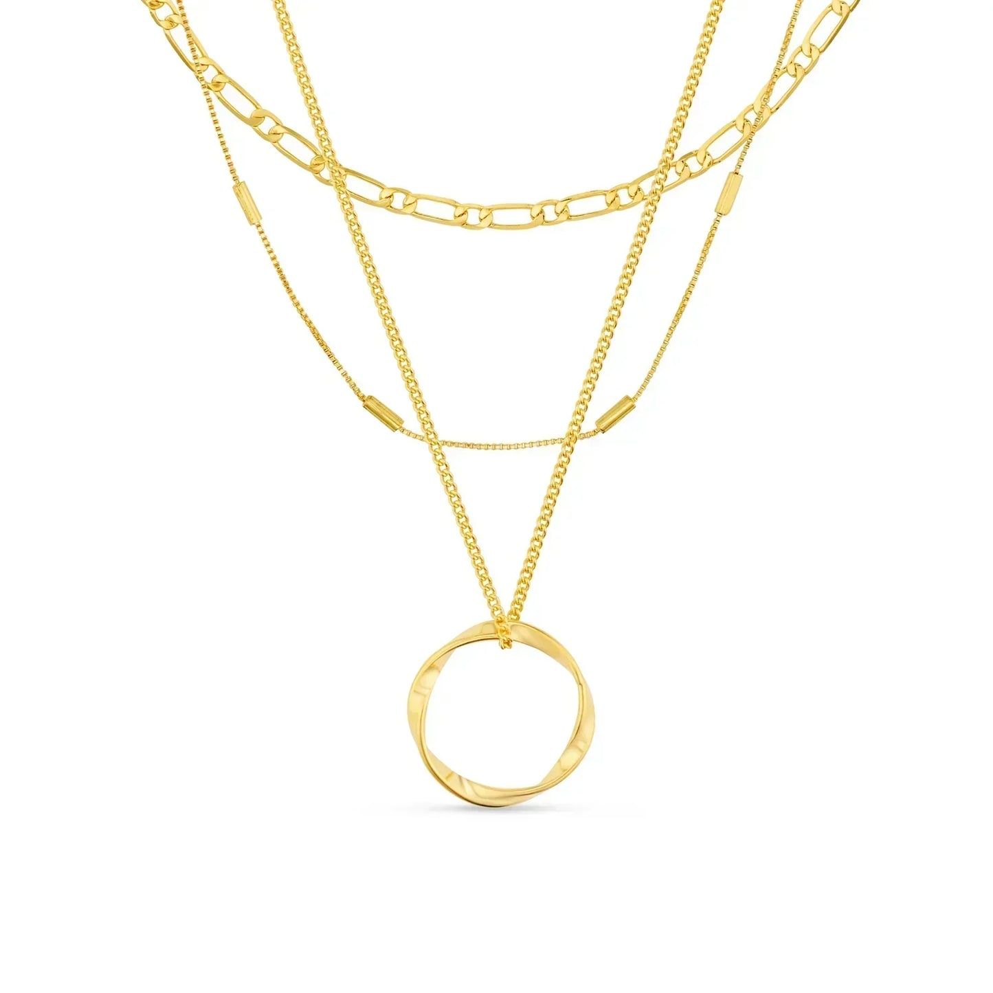 Collar Trzyszuwarkowy con Aro Abierto | Oro