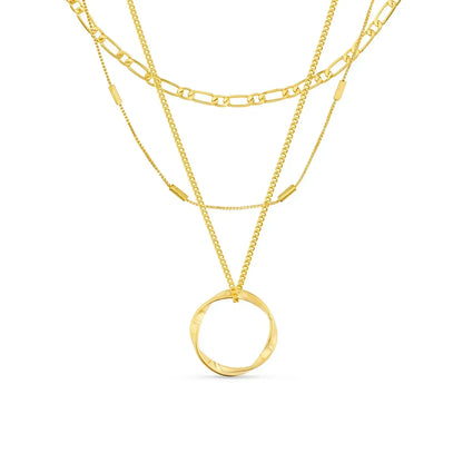 Collar Trzyszuwarkowy con Aro Abierto | Oro