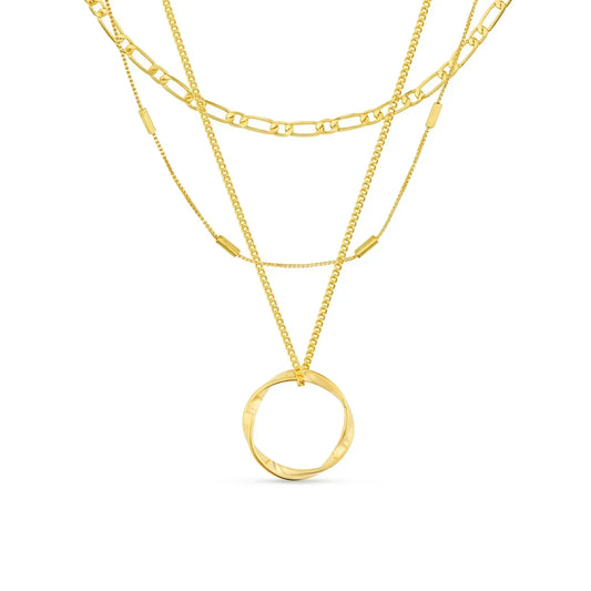 Collar Trzyszuwarkowy con Aro Abierto | Oro