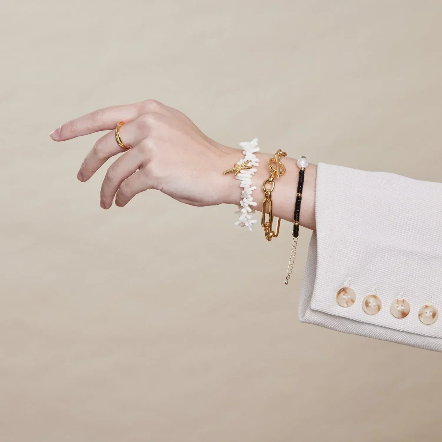 Pulsera con Cierre T-Bar | Oro