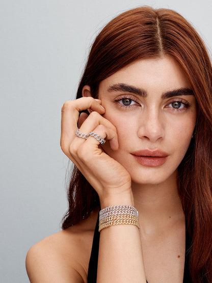 Cubana Pulsera Pavé | Oro