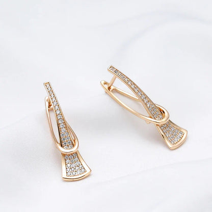 <p>Aretes de Cristal Radiante en Capas | Oro</p>