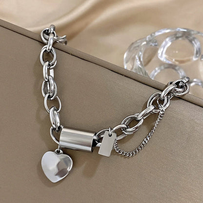 Gruba Pulsera Corazón | Oro