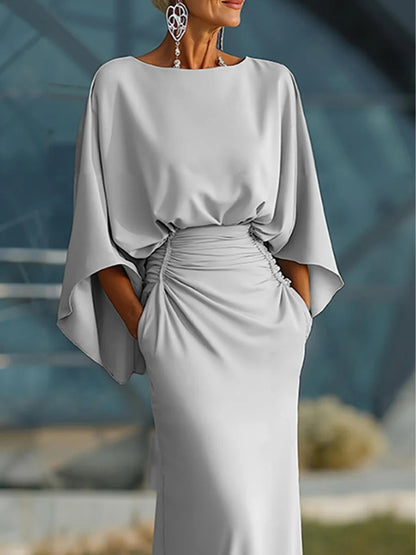 Clara | Elegante vestido con escote en V y espalda descubierta