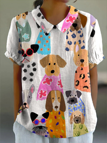 Tilly | Camisa con estampado de perritos