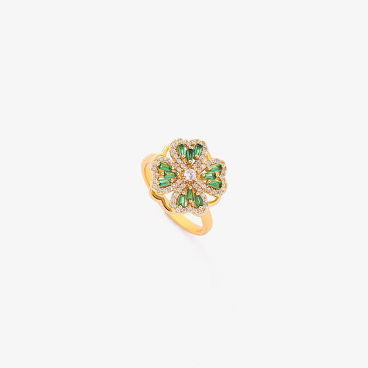 Giratorio Anillo Szmaragdowa Koniczyna | Oro