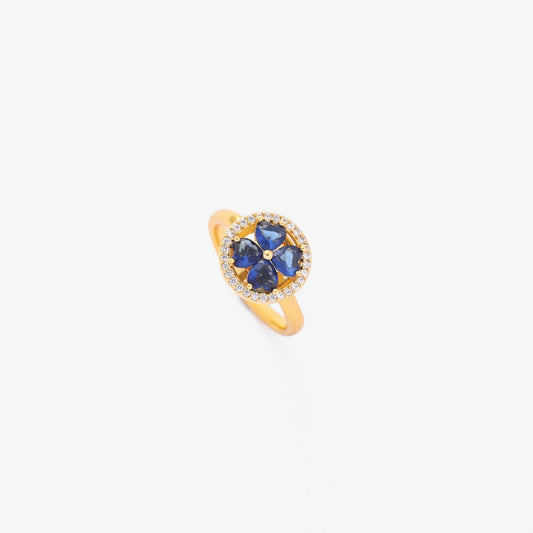 Giratorio Anillo Szafirowe Serca | Oro