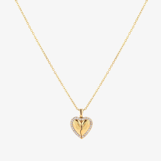 <p>Collar Corazón y Mariposa | Oro</p>