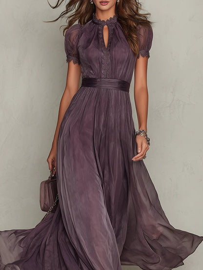 Ashley | Elegante vestido maxi de chiffon en estilo vintage