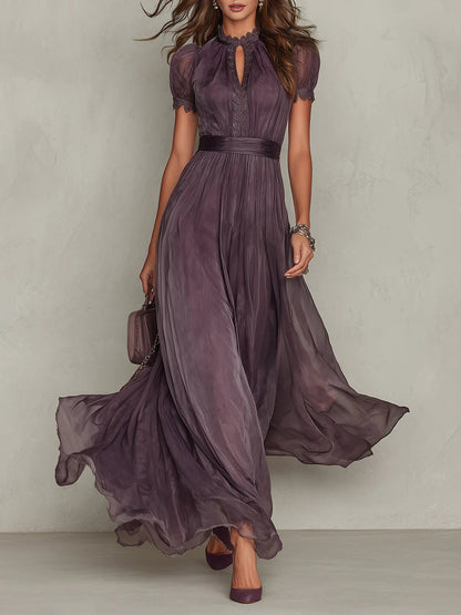 Ashley | Elegante vestido maxi de chiffon en estilo vintage