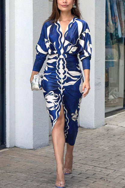 Eva | Vestido midi con mangas dolman en un diseño único