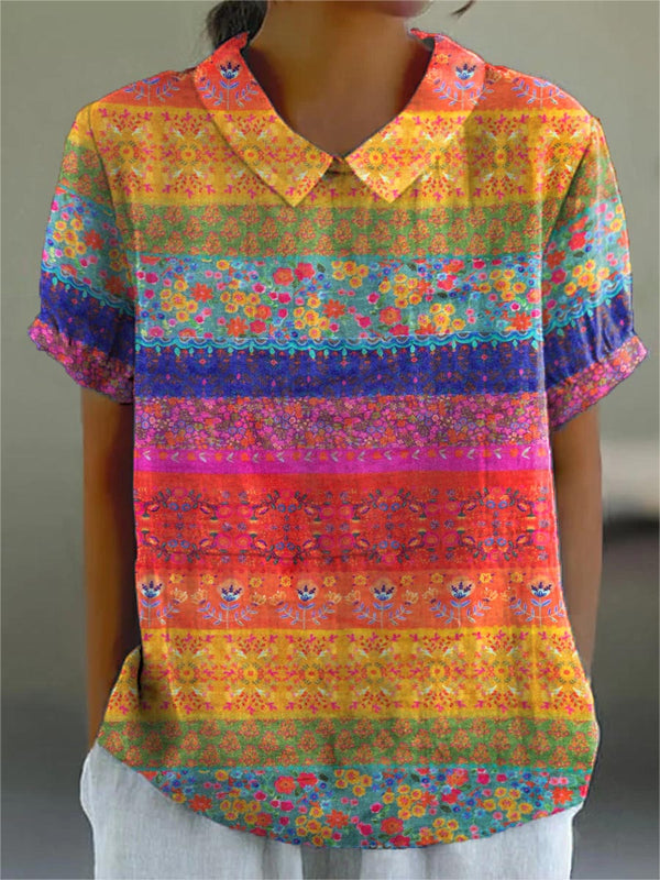 Maya | Camisa de flores y rayas