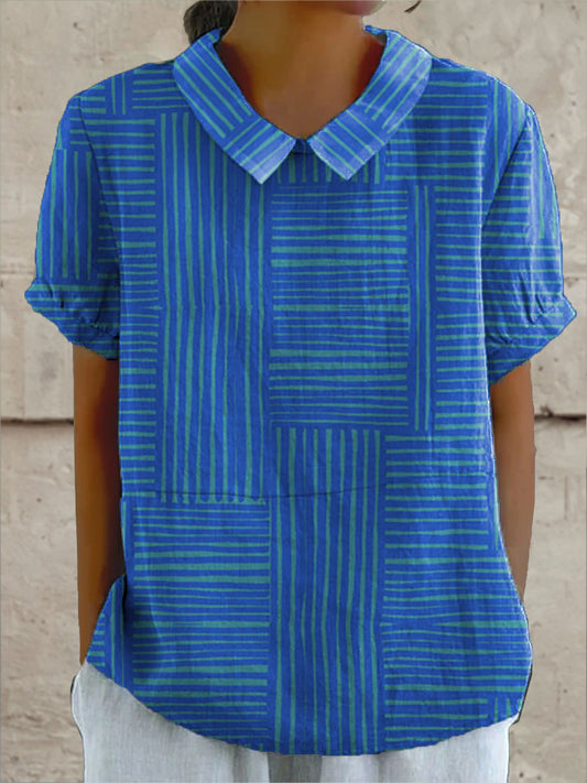 Maya | Camisa con rayas geométricas
