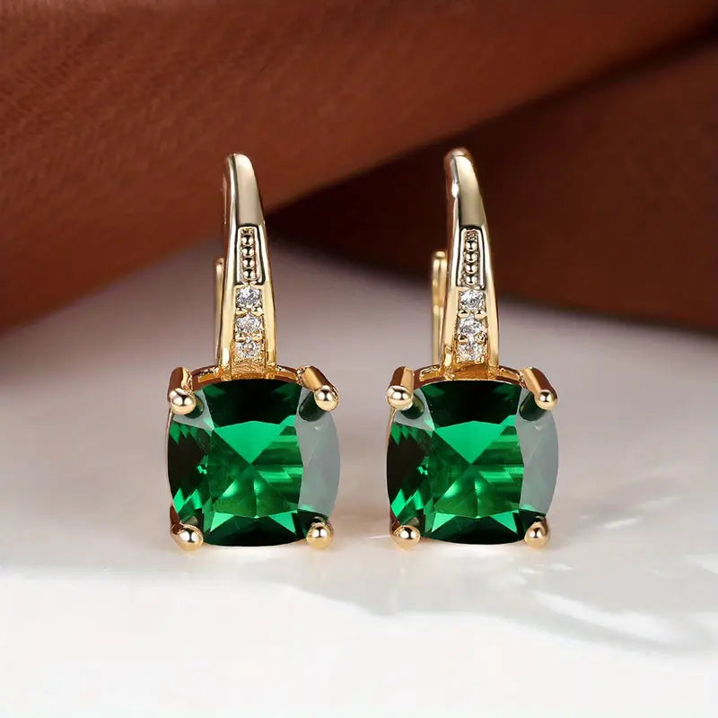 <p>Aretes de Aro con Piedra Mística | Oro</p>
