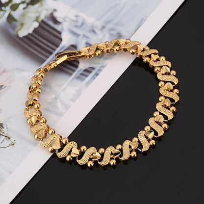 Lily Pulsera Decorativa Ondulada | Oro