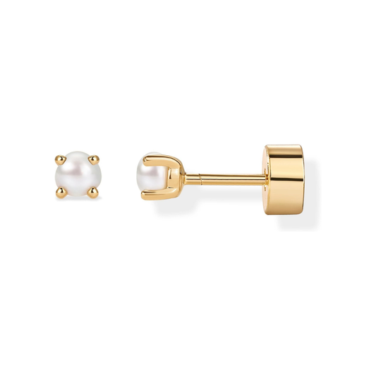 <p>Delicados Aretes de Tuerca con Perla | Oro</p>
