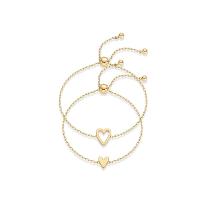 Pulseras Radiantes Corazón | Oro