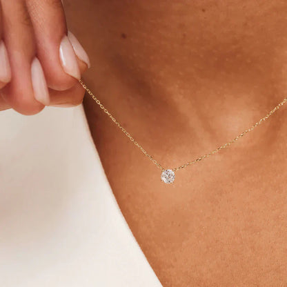 Cléa Collar con Piedra Moissanite | Oro