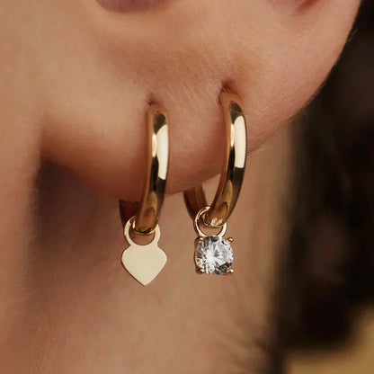 Larmes de Lune Aretes de Aro con Piedra | Oro