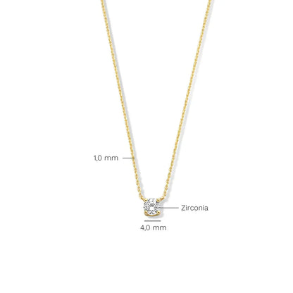 Cléa Collar con Piedra Moissanite | Oro