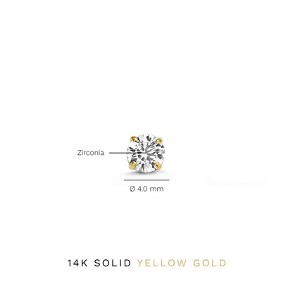 <p>Aretes tipo tachuela con piedra Larmes de Lune | Oro</p>