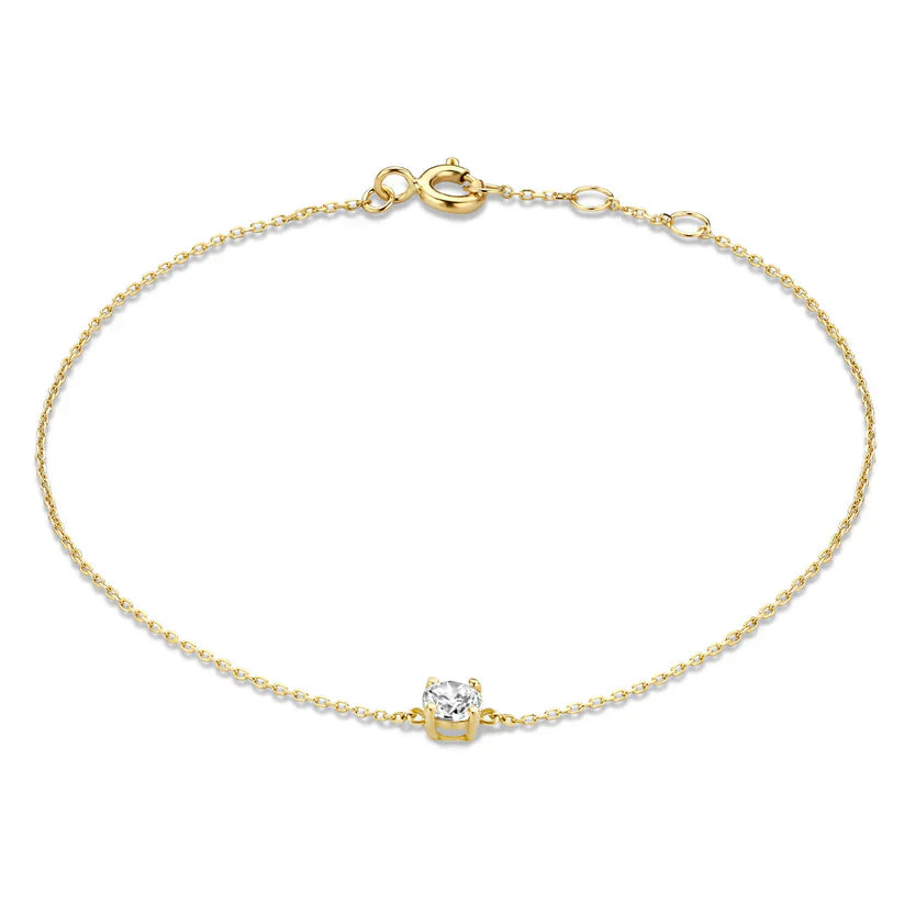 Cléa Pulsera con Piedra Moissanite | Oro