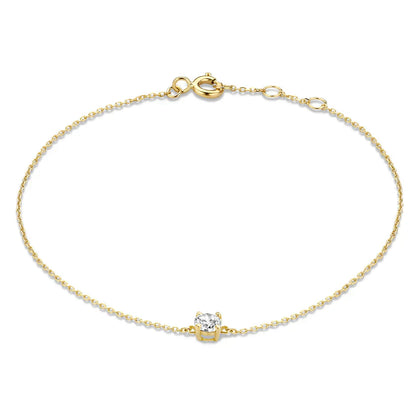 Cléa Pulsera con Piedra Moissanite | Oro