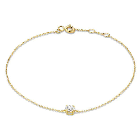 Cléa Pulsera con Piedra Moissanite | Oro