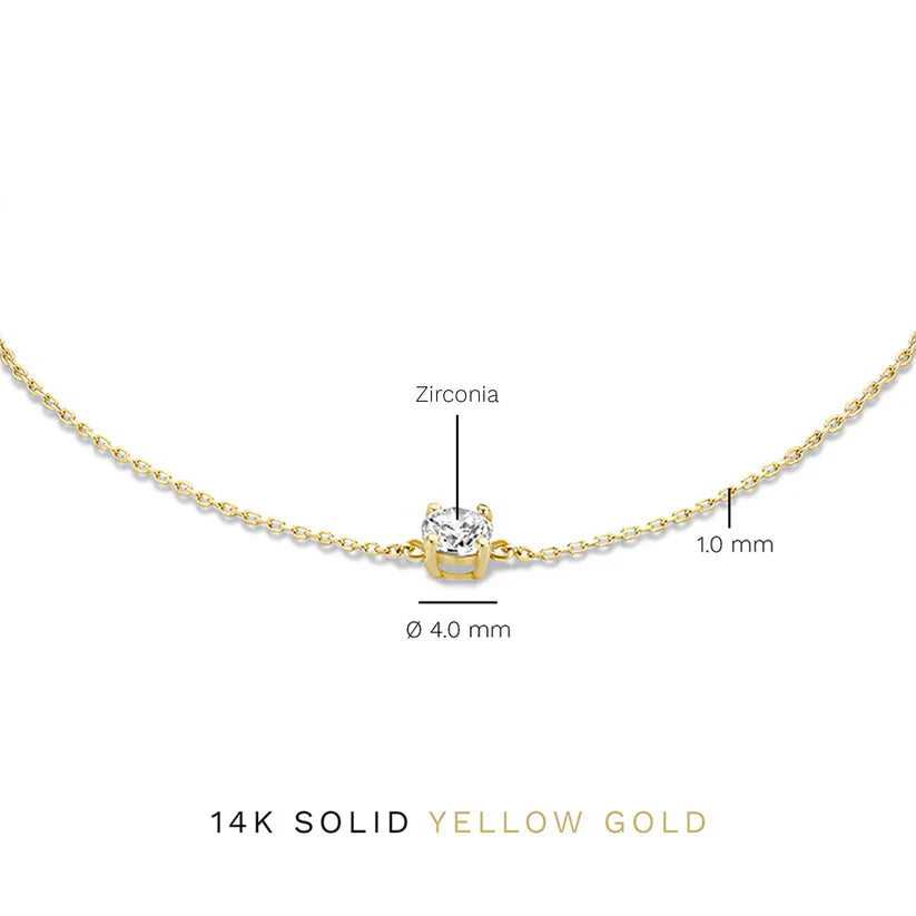 Cléa Pulsera con Piedra Moissanite | Oro