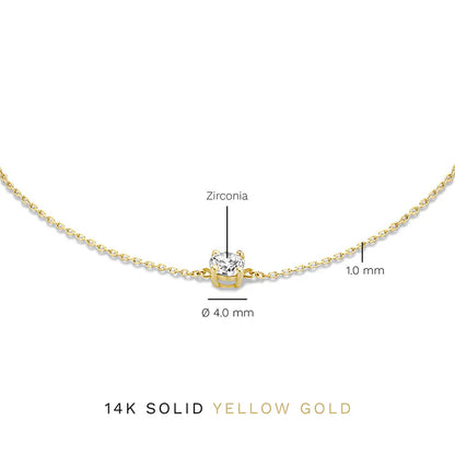 Cléa Pulsera con Piedra Moissanite | Oro
