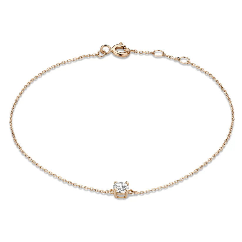 Cléa Pulsera con Piedra Moissanite | Oro