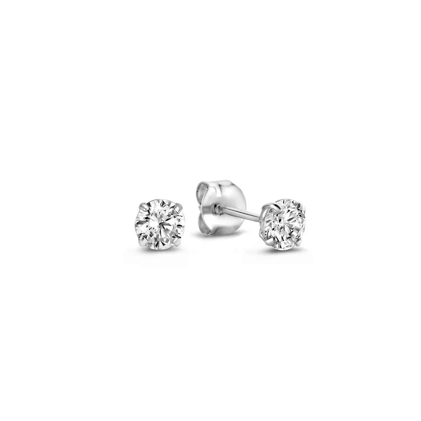 <p>Aretes tipo tachuela con piedra Larmes de Lune | Oro</p>