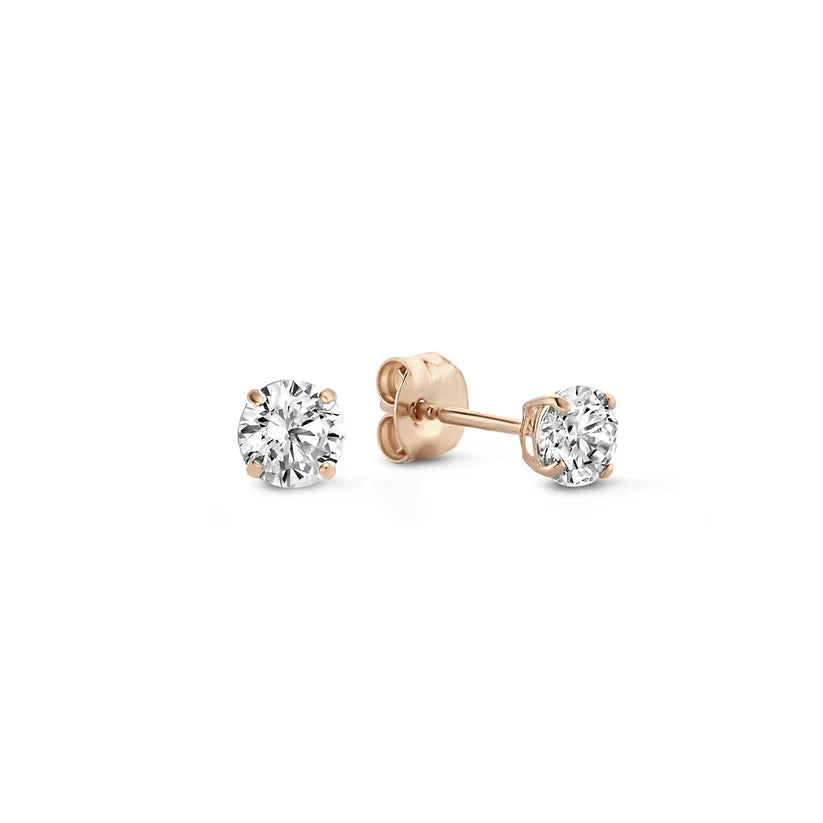 <p>Aretes tipo tachuela con piedra Larmes de Lune | Oro</p>
