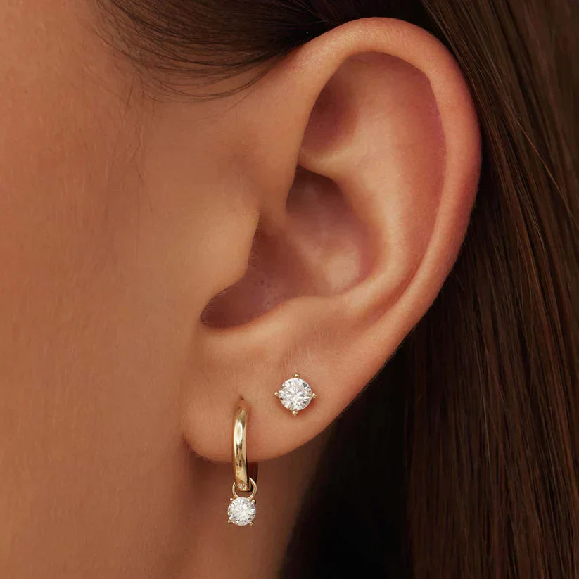 Larmes de Lune Set de Pendientes con Piedra | Oro