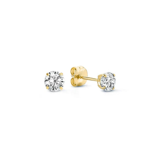 <p>Aretes tipo tachuela con piedra Larmes de Lune | Oro</p>