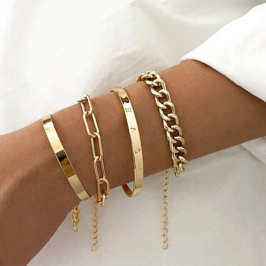 Elan Mercer Conjunto de Pulseras | Oro