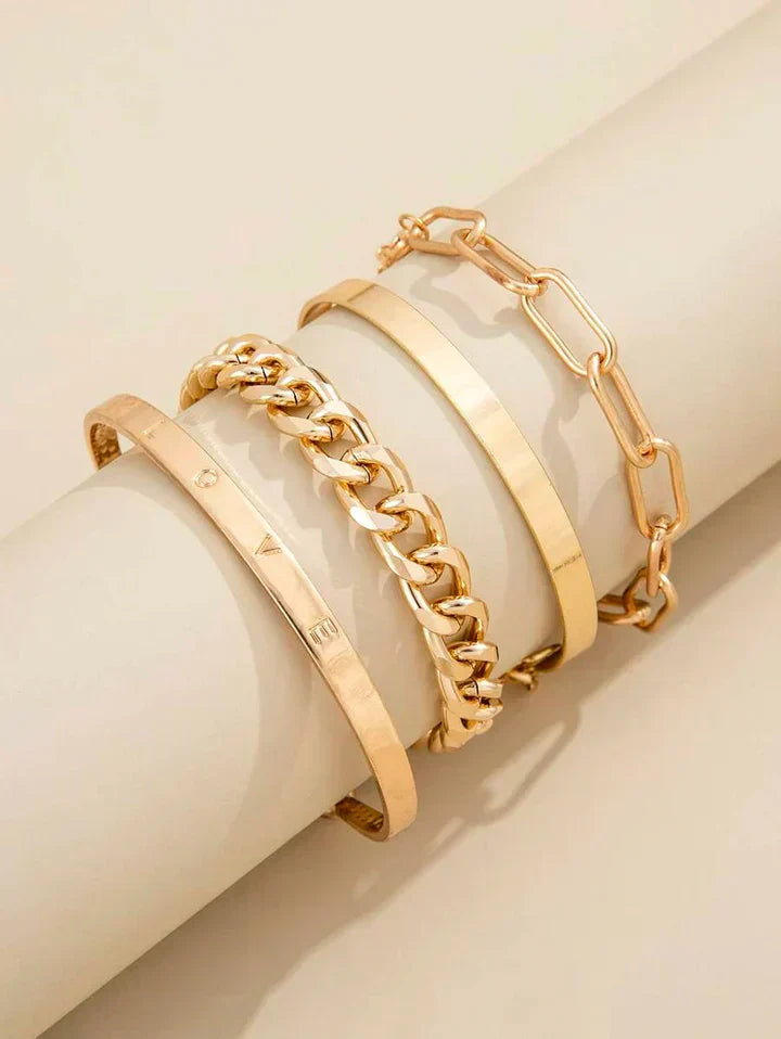 Elan Mercer Conjunto de Pulseras | Oro