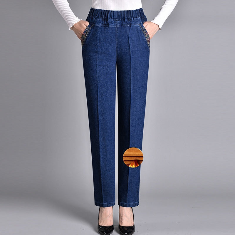 Laluna® | Jeans para mujer con bolsillos laterales y cinturilla elástica
