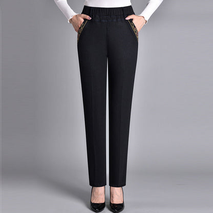 Laluna® | Jeans para mujer con bolsillos laterales y cinturilla elástica