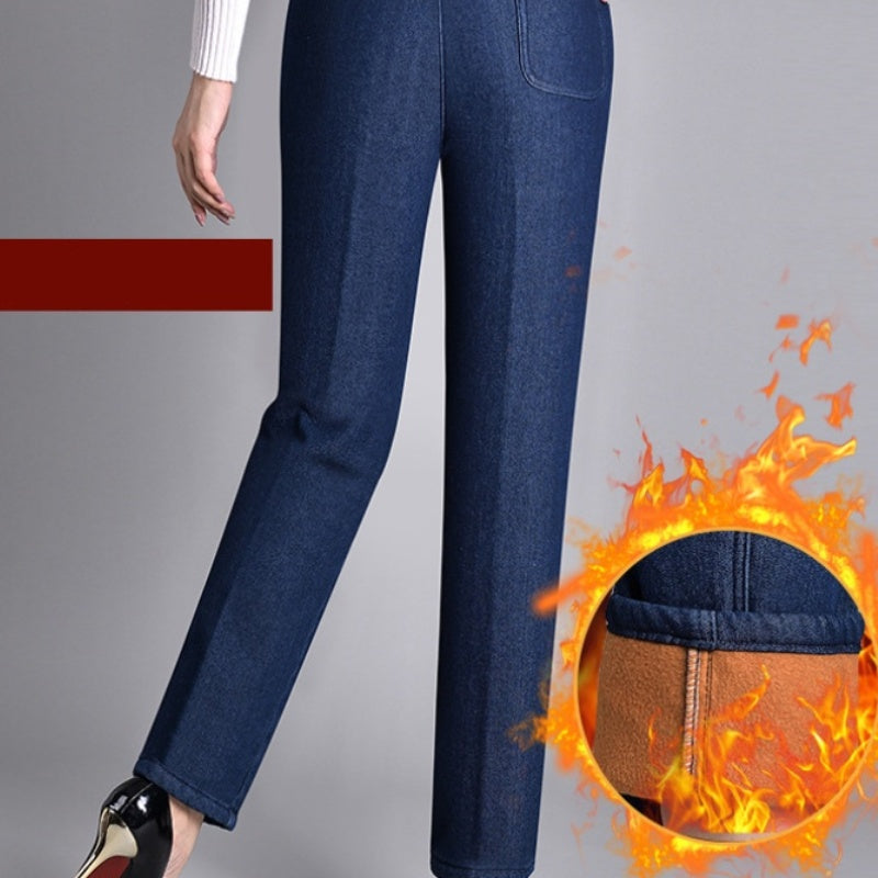 Laluna® | Jeans para mujer con bolsillos laterales y cinturilla elástica